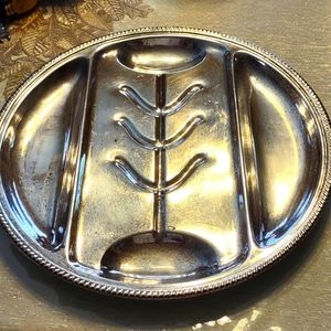 Round Silverplate Meat Platter by The Sheffield Silver Company 18"